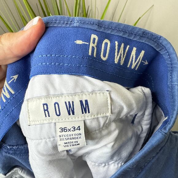 ROWM Men's Blue‎ Chino Stretch Pants Size 36x34 Casual Comfort - Picture 5 of 6